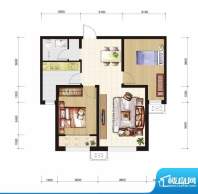 六合上城H2户型 2室面积:89.20m平米