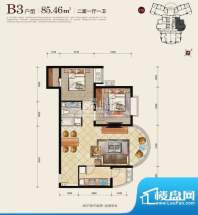 秦皇国际公寓B3两室面积:0.00m平米