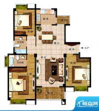 时代新城F3户型 3室面积:137.00平米