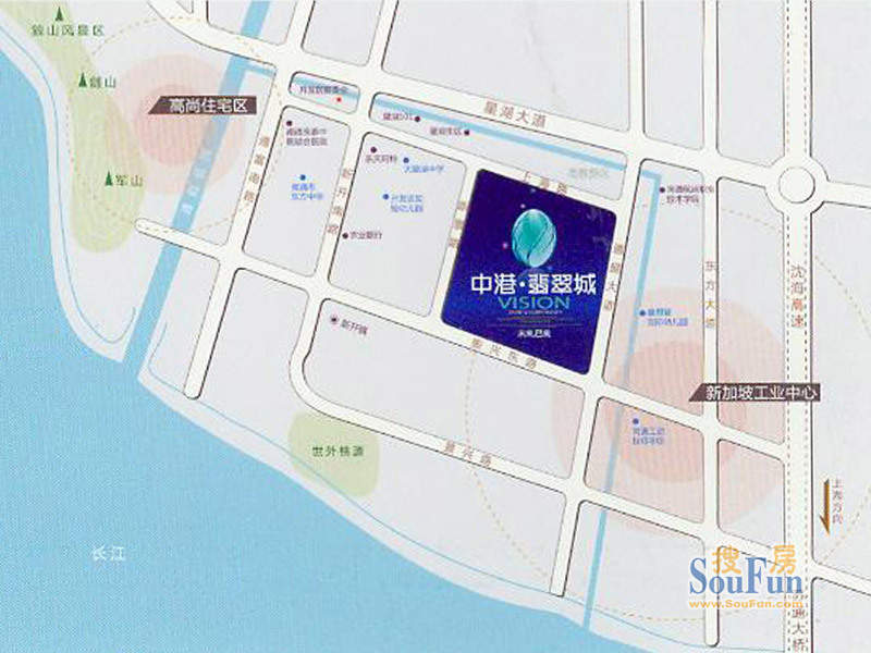中港翡翠城区位图