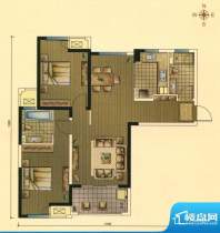 壹号公馆G4号楼J户型面积:110.00平米