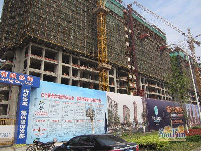 中港翡翠城一期施工进度实景（20120410