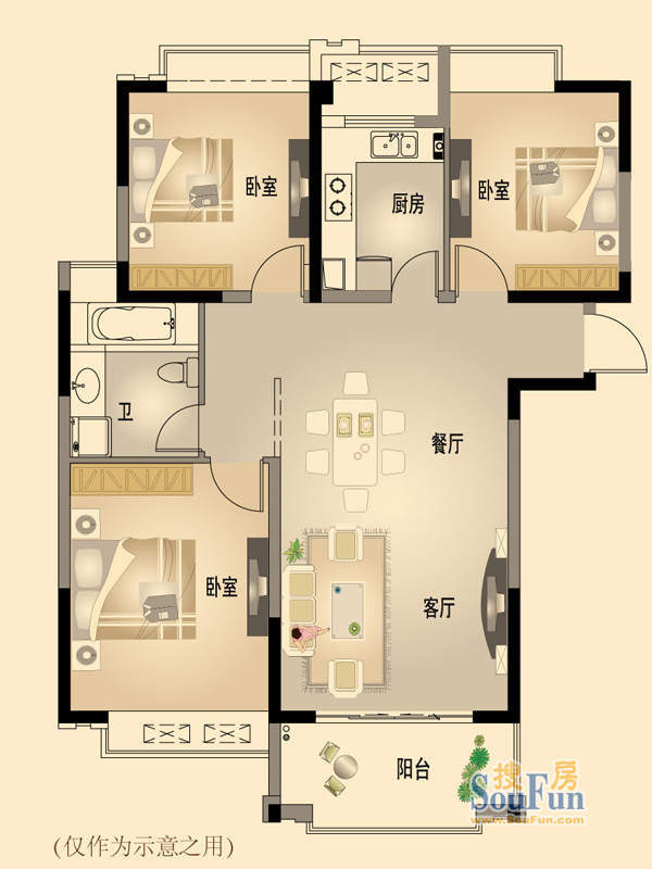 北城名郡4、5、6号楼面积:112.00平米