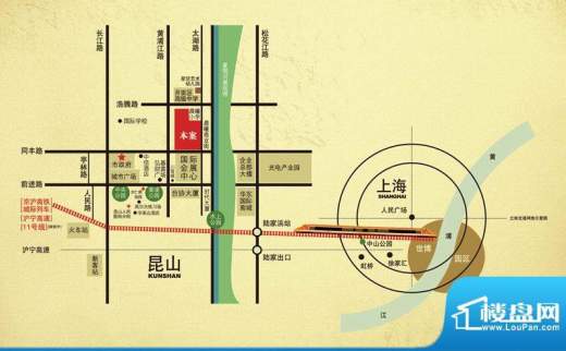 珠江御景花园交通图