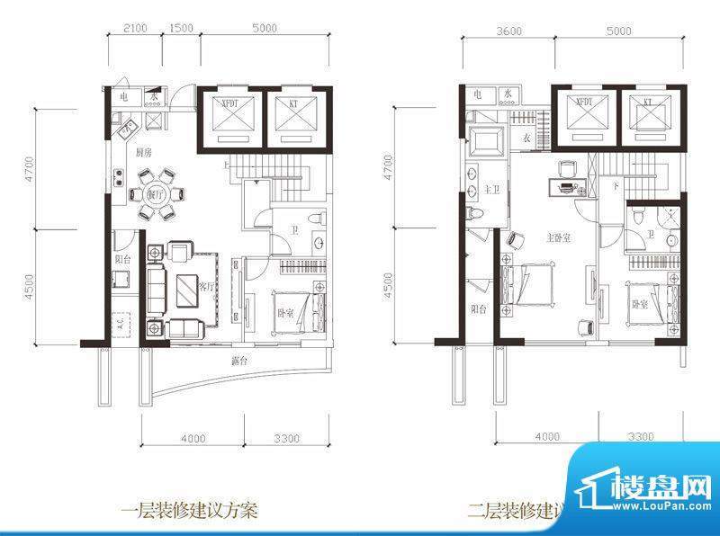 首府花园空中院府C户面积:126.60平米