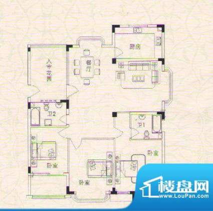 怡江城14号楼C3 3室面积:154.70平米