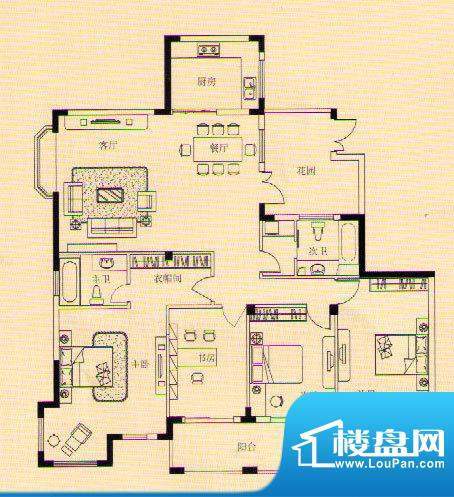 怡江城5号楼D1 4室2面积:182.77平米