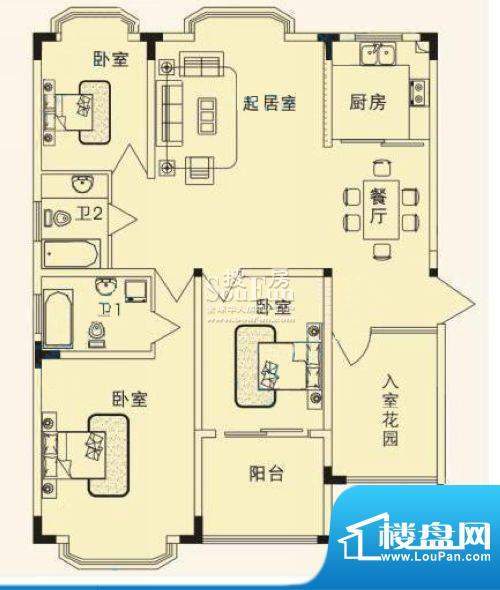 怡江城3房2厅-143平面积:0.00平米