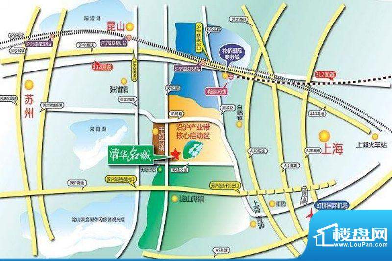 清华名城交通图