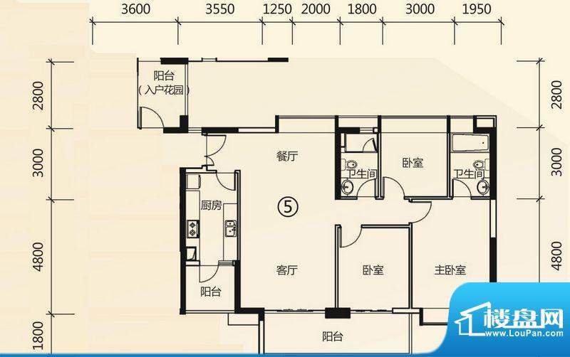 富力现代广场D1栋05面积:122.00平米