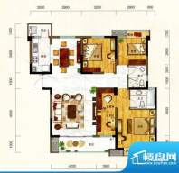 一方城K户型雅居三房面积:140.05平米