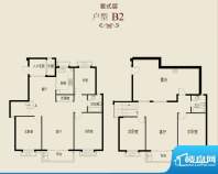 新澄富邸B2户型 5室面积:256.44平米