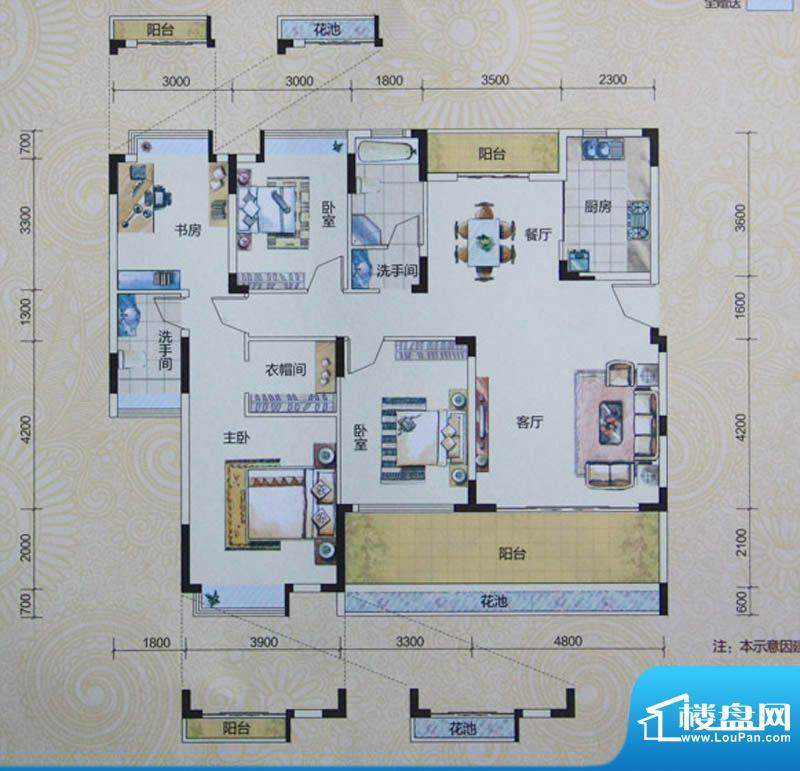 2期四房户型图