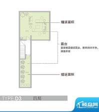 长兴秀江南D3户型四面积:256.00平米