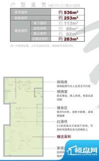 长兴秀江南D1户型地面积:253.00平米