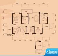 晟立·擎峰A户型 4室面积:169.00平米