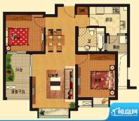 华府庄园D1户型 2室面积:87.64平米