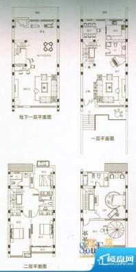 汉堂A户型 4室2厅4卫面积:213.29平米