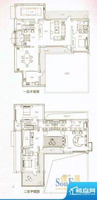 汉堂E户型 5室2厅3卫面积:313.32平米