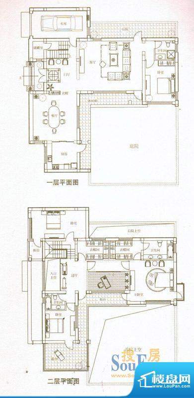 汉堂E户型 5室2厅3卫面积:313.32平米