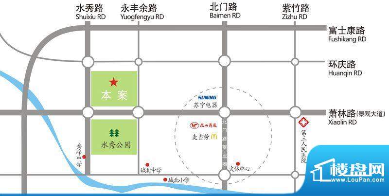 水秀江南交通图