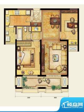 景瑞18号46#楼1702室面积:92.02平米