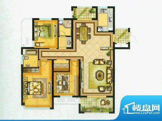 水绘绿源N户型 3室2面积:152.00平米