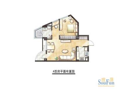 优山美地A户型 1室1面积:82.00平米