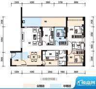 DADA的草地01-05户型面积:108.45平米