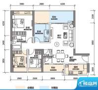 DADA的草地H户型 4室面积:97.48平米