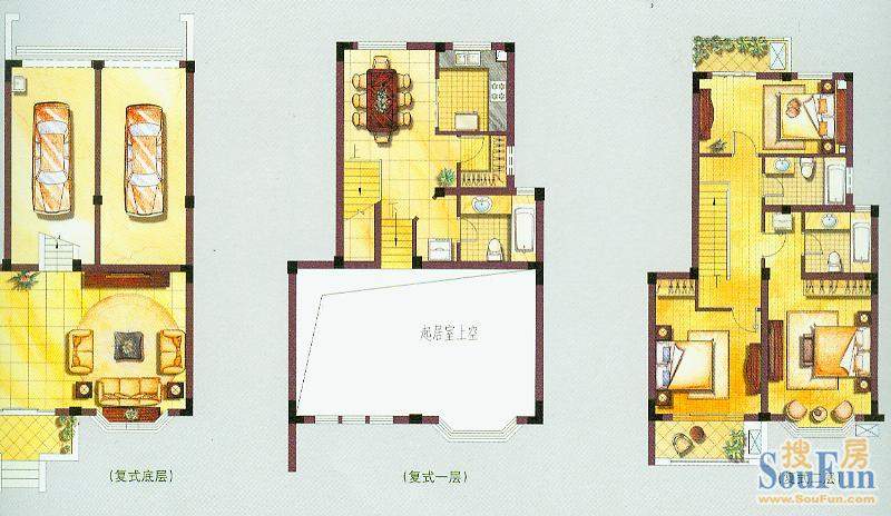 江海皇都c53室2厅面积:197.57平米