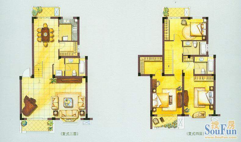 江海皇都c6 3室2厅面积:186.05平米