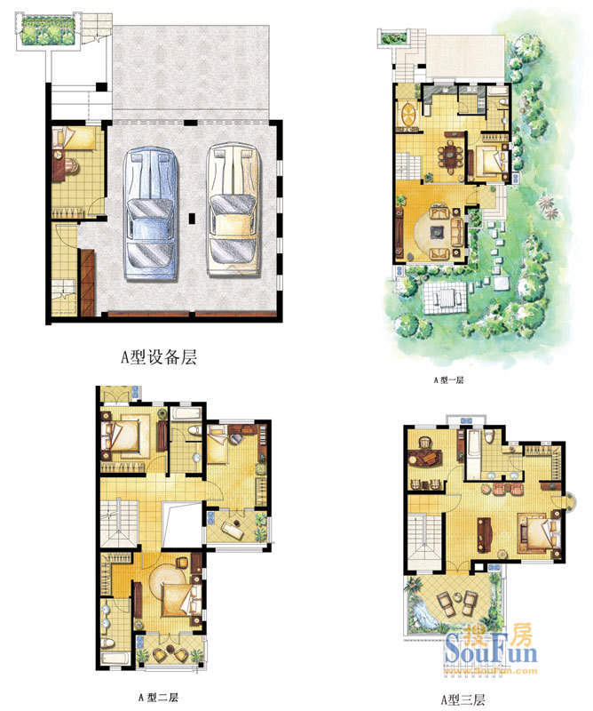 证大满庭芳A户型3面积:326.00平米