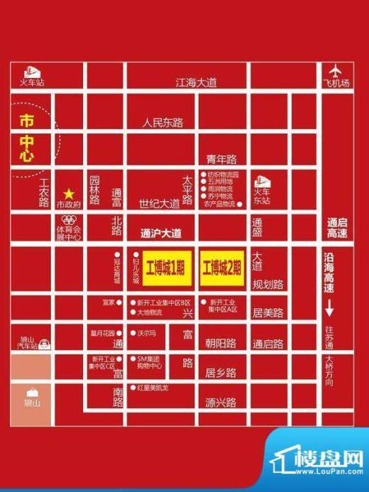 中国南通工业博览城交通图