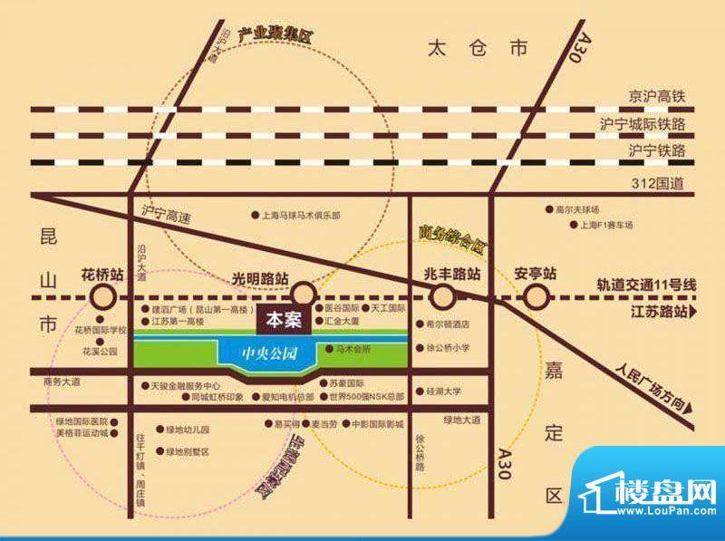 中城商务广场交通图
