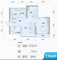 爱琴海7栋05户型 2室面积:56.43平米