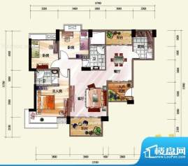 风华丽都102栋1单元面积:117.99平米