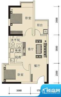 东方新天地大厦13栋面积:54.66平米