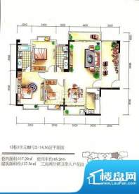 国华湖畔新城13栋1单面积:137.56平米