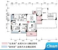 秋谷康城一期4栋二单面积:98.21平米