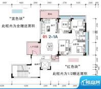 秋谷康城一期2栋1单面积:98.26平米