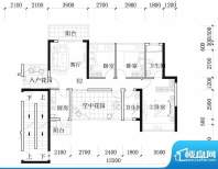 凯南莱弗城E2户型图面积:107.23平米