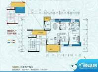 5栋04户型图面积:121.48平米