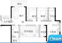 凯南莱弗城4栋E2户型面积:107.23平米