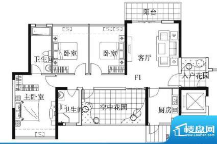 凯南莱弗城5栋F1户型面积:123.06平米