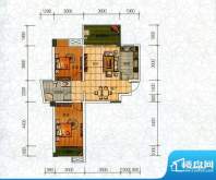 华展·华园35#A户型面积:84.42m平米