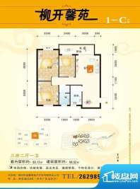 柳开馨苑1-C户型 3室面积:98.92m平米