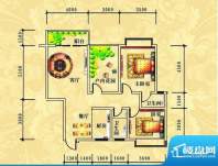 山水华庭2#B户型 2室面积:96.60m平米