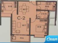 上品苑C2户型 2室2厅面积:84.60m平米