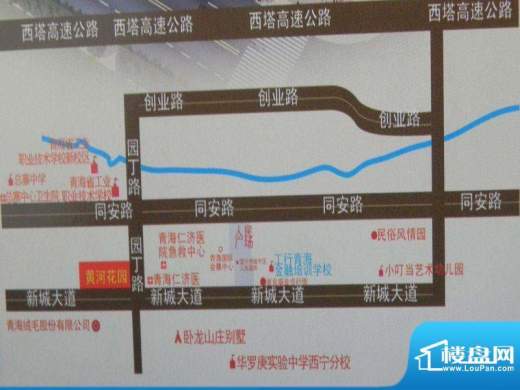 黄河花园交通图